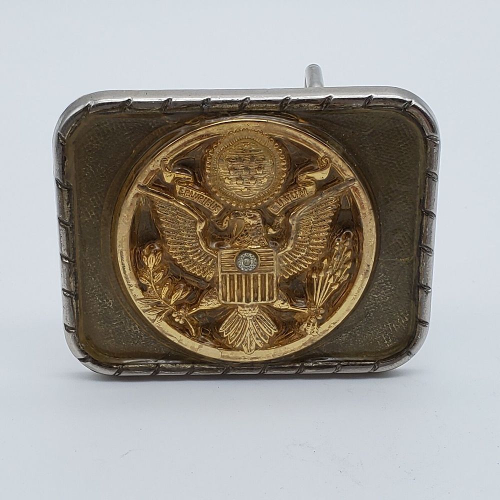 E Pluribus Unum‎ American Eagle and Shield Vtg Belt Buckle Rodeo Cowboy Rancher
